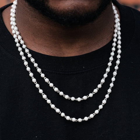 Iced Out Moissanite Ball Hip Hop Chain For Men's