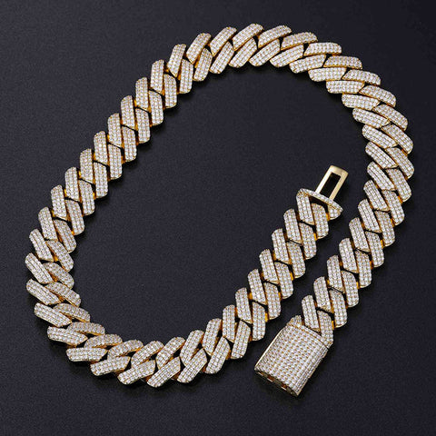 Moissnaite Diamond Hip Hop Luxury Cubn Chain For Men's