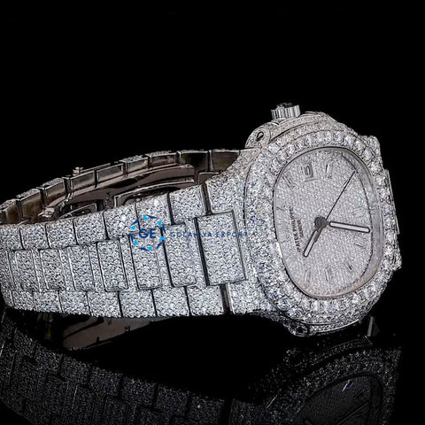 Superior Moissanite Diamond Full White Hip Hop Watch