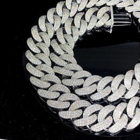 Moissanite Diamond 22mm Iced Out Hip Hop Chain For Rapper