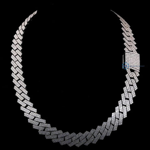 925 Sterling Silver VVS1 Moissanite Diamond Luxury Cuban Chain