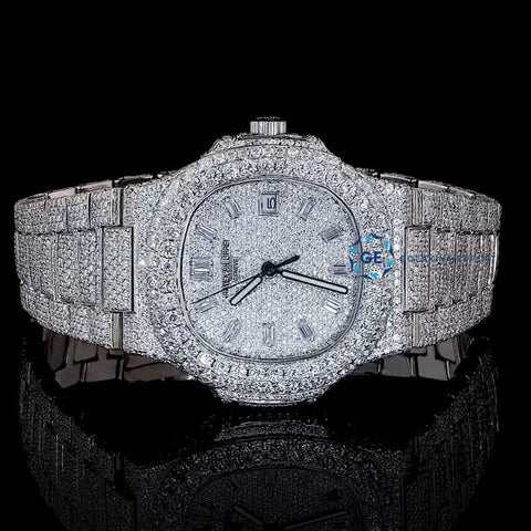 Superior Moissanite Diamond Full White Hip Hop Watch