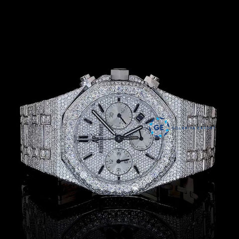 Bolo Dial Moissanite Full White Wrist Luxury Stylish Watch