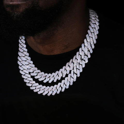 Moissanite Diamond 22mm Iced Out Hip Hop Chain