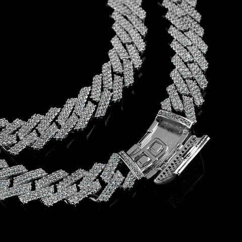 20mm Iced Out Moissanite Diamond Luxury Cuban Chain