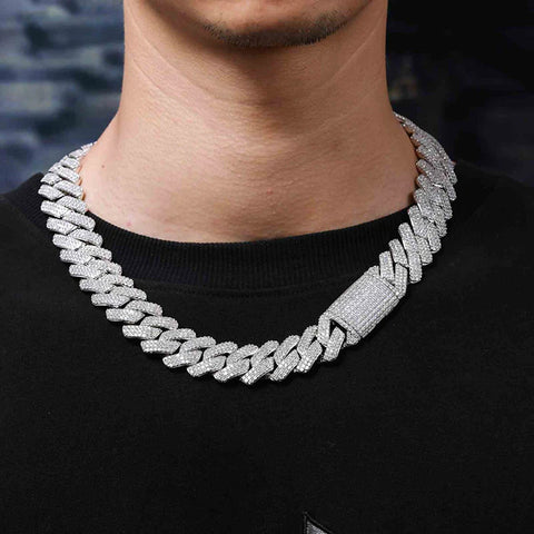 Moissnaite Diamond Hip Hop Luxury Cubn Chain For Men's